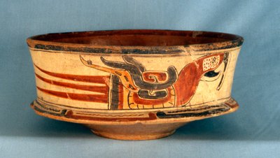 Vaso funerario trovato nella tomba 5 di Balamku, periodo classico iniziale (300-600 d.C.) (terracotta) da Hippolyte Lalaise Devéria