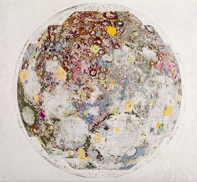 Mappa geologica della luna da Frederick (attr. to) Barnard