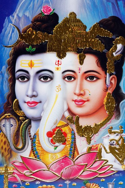Dio indù Shiva e dea Parvati da . .