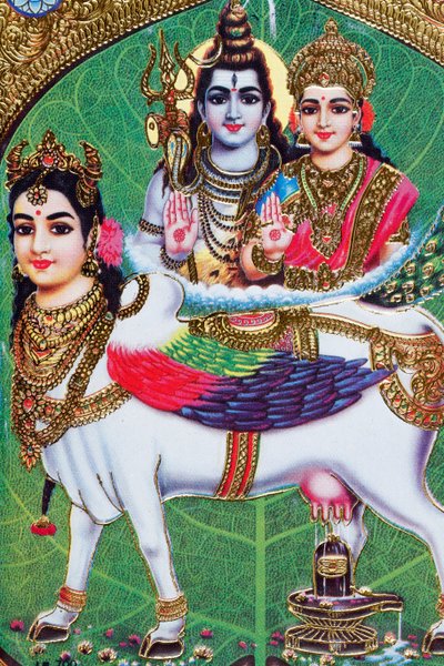 Dio indù Shiva e dea Parvati. da . .