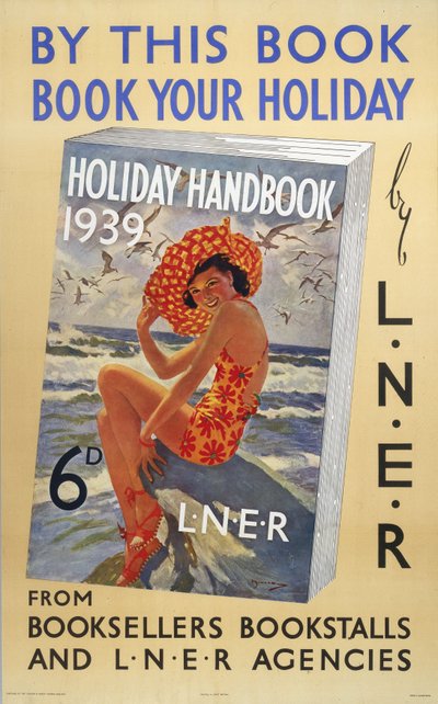 Manuale delle vacanze 1939, poster LNER da Ferdinand Georg Waldmuller
