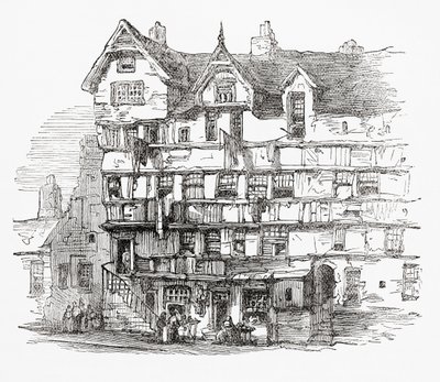 Case in High Street, Edimburgo, Scozia da . .
