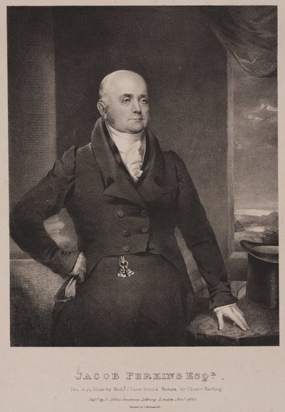 Jacob Perkins, ingegnere meccanico e inventore americano da Frederick (attr. to) Barnard