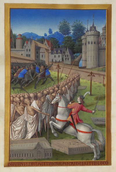 Les Très Riches Heures del duca di Berry, Folio 90v - Il cavaliere della morte da Unbekannt 2321