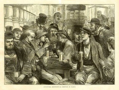 I bevitori di assenzio, Parigi 1872 da Frederick (attr. to) Barnard