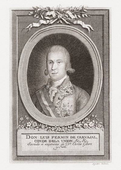 Luis Fermín de Carvajal, Conte de la Unión. Ritratto. da . .