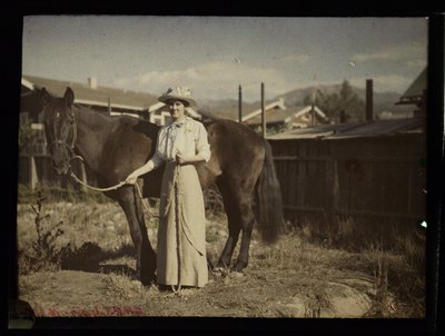 Madaline Bradbury e Chiketa, Santa Barbara, c 1915 da Frederick (attr. to) Barnard