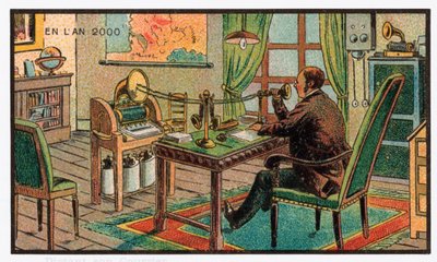 Registrazione della posta su un grammofono da . .