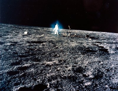 Volo spaziale con equipaggio, USA, Apollo 12 astronauta Apollo 12 sulla Luna da Ferdinand Georg Waldmuller