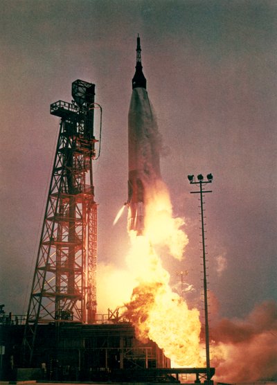 Volo spaziale con equipaggio, USA, Mercury/Gemini lancio del razzo Atlas che ha portato l