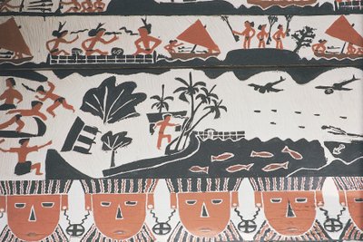 Stuoia con decorazione tradizionale, Micronesia da William Walcutt