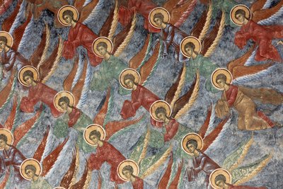 Monastero di Sucevita. La chiesa. Esterno. Parete nord. Affreschi da . .