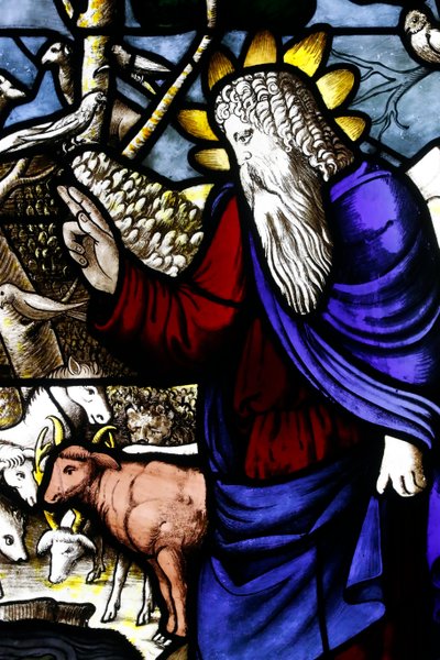 Museo del Duomo di Milano. Vetrata. Creazione degli animali (Dio Padre). XVI secolo. Italia. da . .