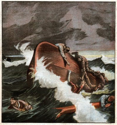 Naufragio di una barca nel Mediterraneo da Ferdinand Georg Waldmuller