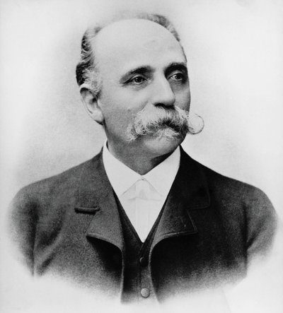 Ritratto di Bartolomeo Emilio Camillo Golgi, scienziato e medico italiano, Premio Nobel per la Medicina nel 1906, fotografia da William Walcutt