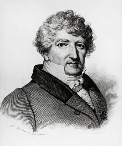 Ritratto di Georges Leopold Chretien Frederic Dagobert Cuvier, biologo francese, incisione da William Walcutt
