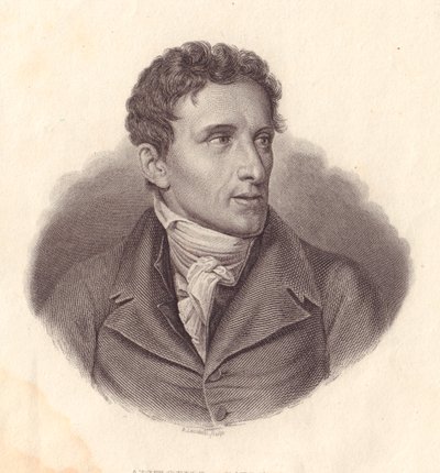 Ritratto dello scultore italiano Antonio Canova, incisione in rame di A Locatelli da un dipinto di Giuseppe Bossi da William Walcutt