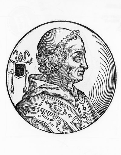 Ritratto di Giovanni V, 82º Papa della Chiesa Cattolica, incisione da William Walcutt