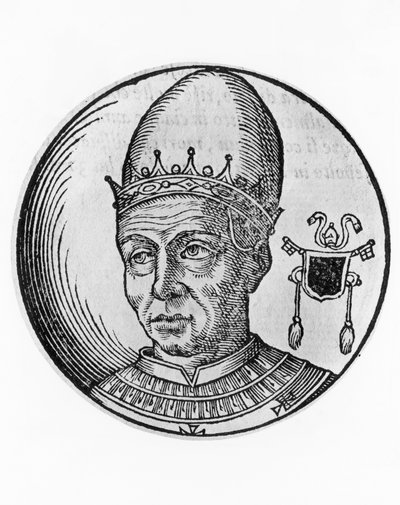 Ritratto di San Paolo I, 93º Papa della Chiesa Cattolica, incisione da William Walcutt