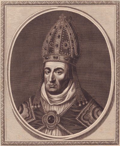Ritratto di William Waynflete, Vescovo di Winchester, incisione in rame di John Goldar da William Walcutt