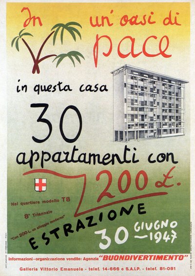 QT8 OASI DI PACE - RICOSTRUZIONE DI MILANO 1947 da . .