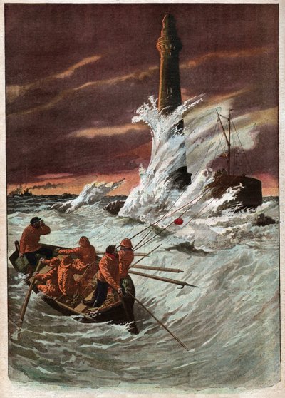 Rifornimento di un faro da Ferdinand Georg Waldmuller