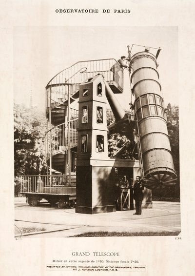 Telescopio riflettore, Osservatorio di Parigi da Frederick (attr. to) Barnard