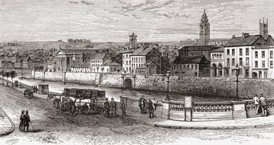 Shandon sul fiume Lee, contea di Cork, Irlanda alla fine del XIX secolo, da Our Own Country pubblicato nel 1898 da Ferdinand Georg Waldmuller