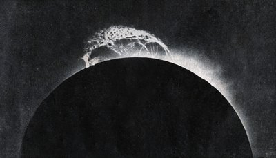 Eruzione solare fotografata nel 1929 (stampa) da . .