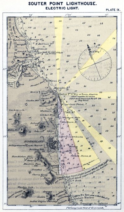 Faro di Souter Point da Frederick (attr. to) Barnard