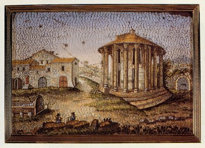 Tempio di Vesta o Ercole Vincitore, mosaico, Italia da William Walcutt