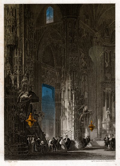 La Cattedrale del Salvatore a Jerez de la Frontera. circa 1840 da . .