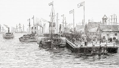 Il molo del principe, Liverpool Dock, Liverpool, Inghilterra da . .