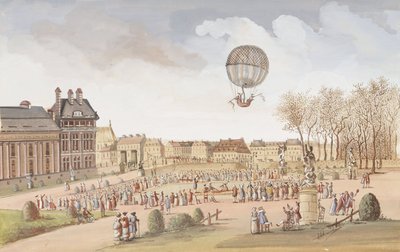 La prima ascesa in un pallone a idrogeno da Frederick (attr. to) Barnard