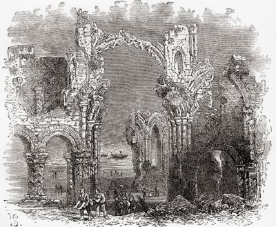 Il monastero di Lindisfarne da . .