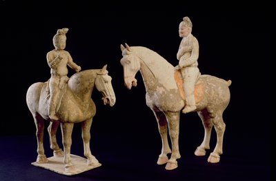 Due cavalieri, cinesi, dinastia Tang (618-906) da Hippolyte Lalaise Devéria