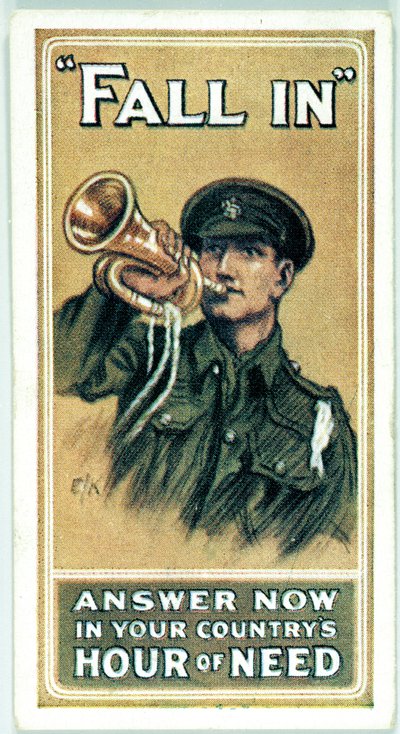 Regno Unito: Carte di sigarette - Reclutamento nella Prima Guerra Mondiale da Ferdinand Georg Waldmuller