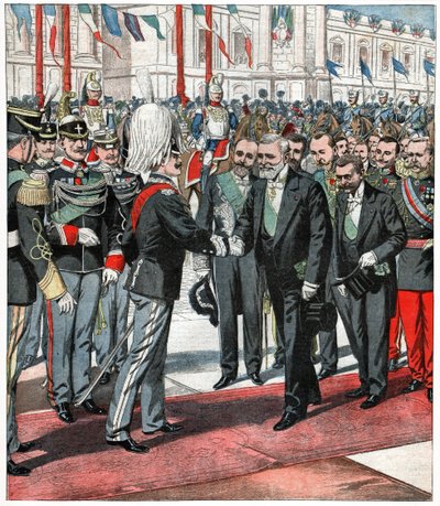 Vittorio Emanuele III ed Emile Loubet da . .
