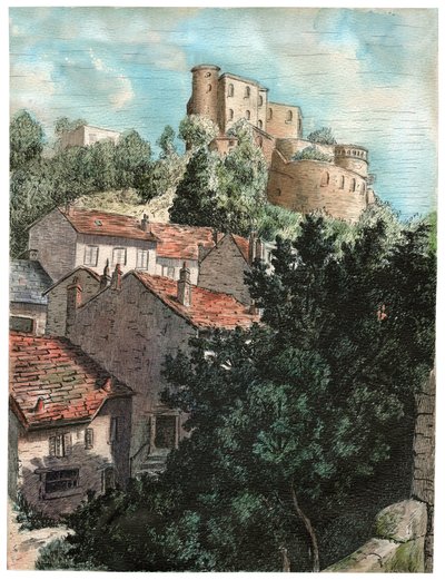 Villaggio con un castello da . .