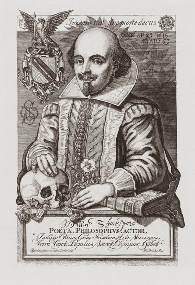 William Shakespeare. Ritratto da . .
