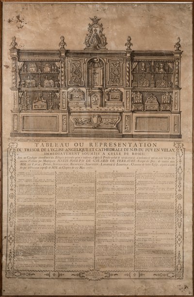 Tavola di rappresentazione del tesoro da . .