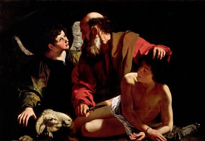 Il sacrificio di Isacco da Michelangelo Merisi da  Caravaggio