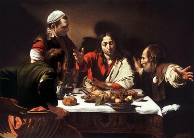 Cena in Emmaus da Michelangelo Merisi da  Caravaggio