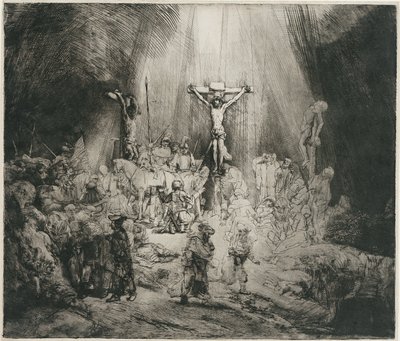 Cristo crocifisso tra i due ladroni (Le tre croci) da Rembrandt van Rijn