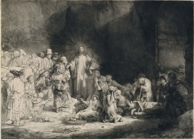 Cristo con i malati intorno a Lui, ricevendo i bambini (La stampa dei cento fiorini) da Rembrandt van Rijn