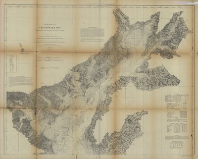 Baia di Chesapeake dalla sua testa al fiume Potomac da United States Coast Survey