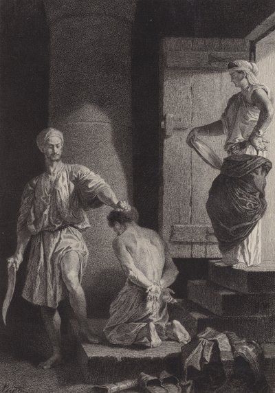 La decapitazione di Giovanni Battista da after Albert Robida