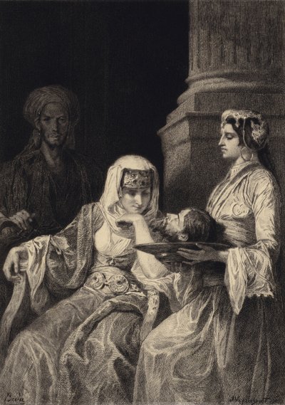 Erodiade e la testa di Giovanni Battista da after Albert Robida