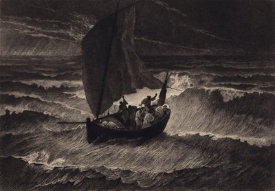 Gesù dorme durante la tempesta da after Albert Robida