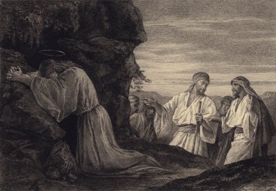 Gesù in preghiera da after Albert Robida